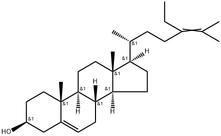 Stigmasta-5,24-dien-3-ol, (3β)- 化学構造式