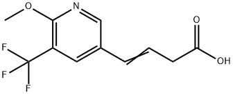 4-(6-Methoxy-5-(trifluoromethyl)pyridin-3-yl)but-3-enoic acid Struktur