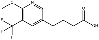 4-(6-Methoxy-5-(trifluoromethyl)pyridin-3-yl)butanoic acid Struktur