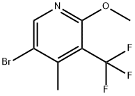 5-Bromo-2-methoxy-4-methyl-3-(trifluoromethyl)pyridine Structure