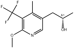 (S)-1-(6-Methoxy-4-methyl-5-(trifluoromethyl)pyridin-3-yl)propan-2-ol Struktur