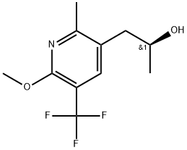 (S)-1-(6-Methoxy-2-methyl-5-(trifluoromethyl)pyridin-3-yl)propan-2-ol Struktur