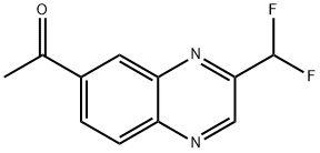 1-(3-(Difluoromethyl)quinoxalin-6-yl)ethan-1-one Struktur