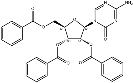 4-Amino-1-(2-O,3-O,5-O-tribenzoyl-β-D-ribofuranosyl)-1,3,5-triazin-2(1H)-one Struktur