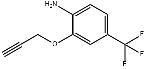 2-(Prop-2-yn-1-yloxy)-4-(trifluoromethyl)aniline 化学構造式