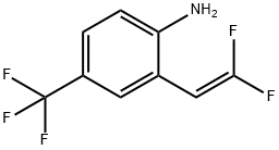 2-(2,2-二氟乙烯基)-4-(三氟甲基)苯胺, 2900374-48-1, 结构式