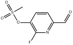 2-氟-6-甲酰基吡啶-3-基甲磺酸酯, 2901010-53-3, 结构式