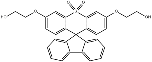 3',6'-双(2-羟基乙氧基)螺[芴-9,9'-硫杂蒽] 10',10'-二氧化物 结构式