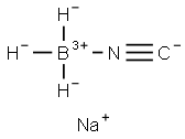 Borate(1-), (cyano-κN)trihydro-, sodium (1:1), (T-4)- 结构式