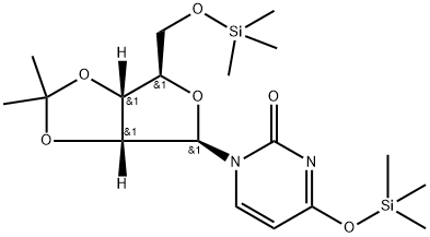 1-(2-O,3-O-Isopropylidene-5-O-trimethylsilyl-β-D-ribofuranosyl)-4-(trimethylsilyloxy)pyrimidin-2(1H)-one|