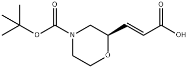 (R,E)-3-(4-(tert-Butoxycarbonyl)morpholin-2-yl)acrylic acid Struktur