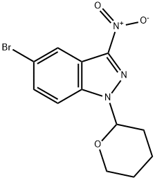 5-Bromo-3-nitro-1-(tetrahydro-2H-pyran-2-yl)-1H-indazole Struktur