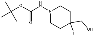 tert-Butyl (4-fluoro-4-(hydroxymethyl)piperidin-1-yl)carbamate Struktur