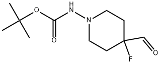 tert-Butyl (4-fluoro-4-formylpiperidin-1-yl)carbamate Struktur