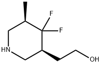 2-((3S,5R)-4,4-Difluoro-5-methylpiperidin-3-yl)ethan-1-ol Structure