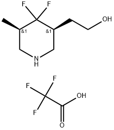 2-((3S,5R)-4,4-Difluoro-5-methylpiperidin-3-yl)ethyl 2,2,2-trifluoroacetate Struktur