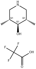 rel-(3R,5S)-3,5-Dimethylpiperidin-4-yl 2,2,2-trifluoroacetate Struktur
