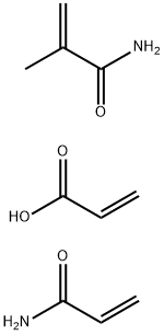 2-Propenoic acid, polymer with 2-methyl-2-propenamide and 2-propenamide 结构式