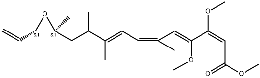 2,4,6,8-Undecatetraenoic acid, 11-[(2R,3R)-3-ethenyl-2-methyl-2-oxiranyl]-3,4-dimethoxy-6,9,10-trimethyl-, methyl ester, (2E,4Z,6Z,8E)-rel-(+)- Structure