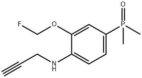 (3-(Fluoromethoxy)-4-(prop-2-yn-1-ylamino)phenyl)dimethylphosphine oxide Struktur