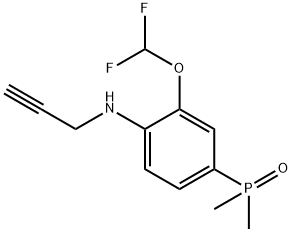 (3-(Difluoromethoxy)-4-(prop-2-yn-1-ylamino)phenyl)dimethylphosphine oxide Struktur