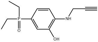 Diethyl(3-hydroxy-4-(prop-2-yn-1-ylamino)phenyl)phosphine oxide 化学構造式