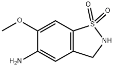 5-Amino-6-methoxy-2,3-dihydrobenzo[d]isothiazole 1,1-dioxide Struktur