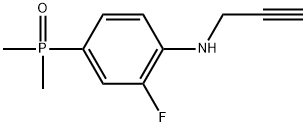 (3-Fluoro-4-(prop-2-yn-1-ylamino)phenyl)dimethylphosphine oxide 化学構造式