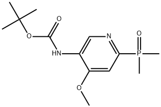 (6-(二甲基磷酰基)-4-甲氧基吡啶-3-基)氨基甲酸叔丁酯,2903923-28-2,结构式