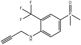 Dimethyl(4-(prop-2-yn-1-ylamino)-3-(trifluoromethyl)phenyl)phosphine oxide Struktur