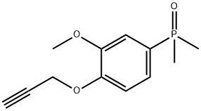 (3-甲氧基-4-(丙-2-炔-1-氧基)苯基)二甲基氧化膦 结构式