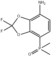 (7-氨基-2,2-二氟苯并[D][1,3]二氧杂环戊烯-4-基)二甲基氧化膦,2903924-00-3,结构式