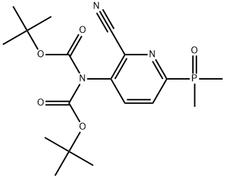 (2-氰基-6-(二甲基磷酰基)吡啶-3-基)亚氨基二碳酸二叔丁酯,2903925-06-2,结构式