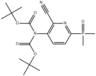 (2-氰基-6-(二甲基磷酰基)吡啶-3-基)亚氨基二碳酸二叔丁酯, 2903925-06-2, 结构式