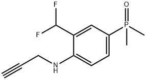 (3-(Difluoromethyl)-4-(prop-2-yn-1-ylamino)phenyl)dimethylphosphine oxide 化学構造式