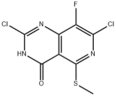 吡啶并[4,3-D]嘧啶-4(3H)-酮,2,7-二氯-8-氟-5-(甲硫基), 2904566-40-9, 结构式
