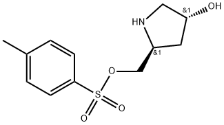 ((2S,4R)-4-Hydroxypyrrolidin-2-yl)methyl 4-methylbenzenesulfonate 化学構造式