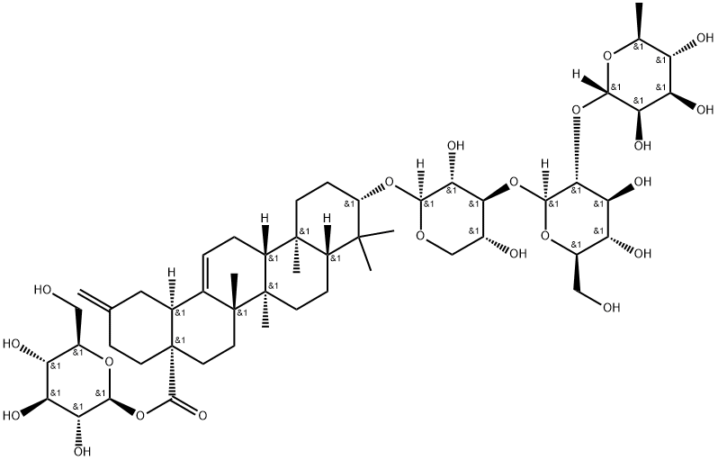 オイプテレアサポニンI 化学構造式