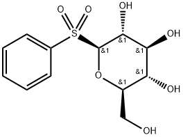 .beta.-D-Glucopyranose, 1-deoxy-1-(phenylsulfonyl)-,29084-13-7,结构式