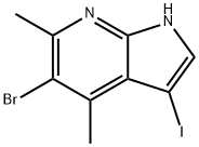 5-溴-3-碘-4,6-二甲基-1H-吡咯并[2,3-B]吡啶,2910820-30-1,结构式