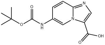 6-((叔丁氧基羰基)氨基)咪唑并[1,2-A]吡啶-3-羧酸,2910929-27-8,结构式