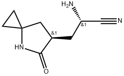 (S)-2-氨基-3-((R)-5-氧代-4-氮杂螺[2.4]庚-6-基)丙腈,2912474-53-2,结构式