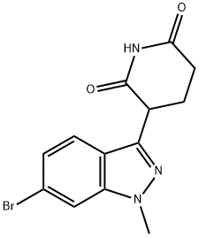 2,6-Piperidinedione, 3-(6-bromo-1-methyl-1H-indazol-3-yl)- Struktur