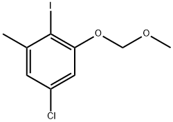 5-chloro-2-iodo-1-(methoxymethoxy)-3-methylbenzene Struktur