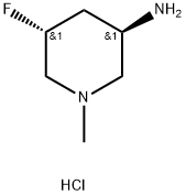 3-哌啶胺,5-氟-1-甲基-3-哌啶胺盐酸盐(1:1),(3R,5R) 结构式