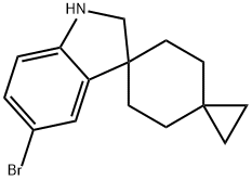 5''-溴代二螺[环丙烷-1,1'-环己烷-4',3''-吲哚啉 结构式