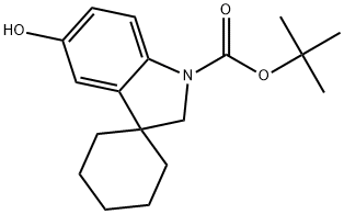 5 '-羟基螺[环己烷-1,3 '-二氢吲哚]-1 '-羧酸叔丁酯 结构式