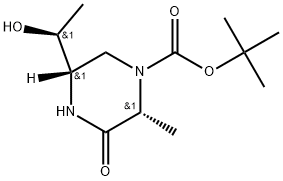tert-Butyl (2R,5S)-5-((S)-1-hydroxyethyl)-2-methyl-3-oxopiperazine-1-carboxylate Struktur
