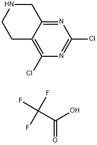 Pyrido[3,4-d]pyrimidine, 2,4-dichloro-5,6,7,8-tetrahydro-, 2,2,2-trifluoroacetate (1:1) Structure