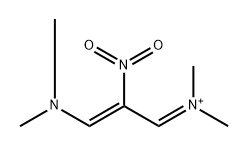 (Z)-N-(3-(dimethylamino)-2-nitroallylidene)-N-methylmethanaminium Struktur